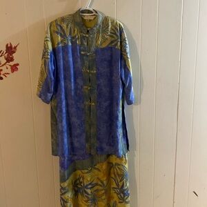 Blue Sky design boho dress and jacket set